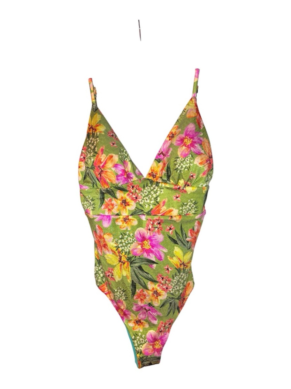ZOEW One Piece Swimsuit XL Tropical Floral Print Adjustable Straps Women’s